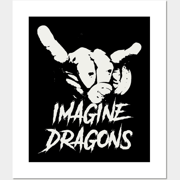 imagine dragon ll horn sign Wall Art by sumurbatu